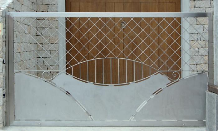 Cancello in acciaio INOX modello Sourire