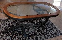 Tavolino da salotto modello Arpa in ferro battuto